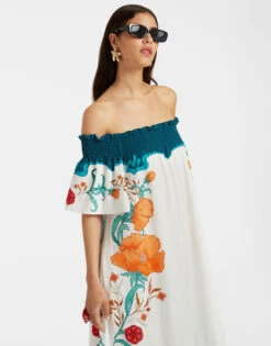 Capalbio Dress Morpheus Placée Orange In Summer Poplin 2 Capalbio Dress Morpheus Placée Orange In Summer Poplin -Gustwillers Clothing Shop DRE0786COT039MOR01 OR02 2