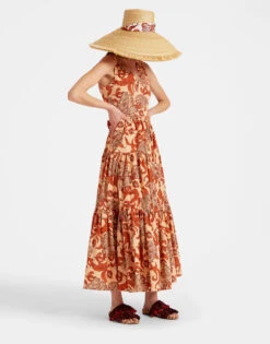 Sleeveless Big Dress V-Neck Reef Pale Pink In Summer Poplin 4 Sleeveless Big Dress V-Neck Reef Pale Pink In Summer Poplin -Gustwillers Clothing Shop DRE0787COT039REE01 PI02 4