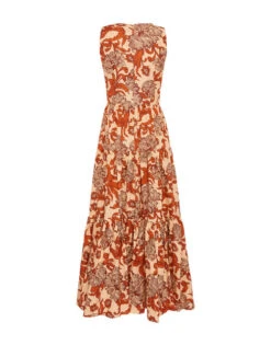 Sleeveless Big Dress V-Neck Reef Pale Pink In Summer Poplin 6 Sleeveless Big Dress V-Neck Reef Pale Pink In Summer Poplin -Gustwillers Clothing Shop DRE0787COT039REE01 PI02 8