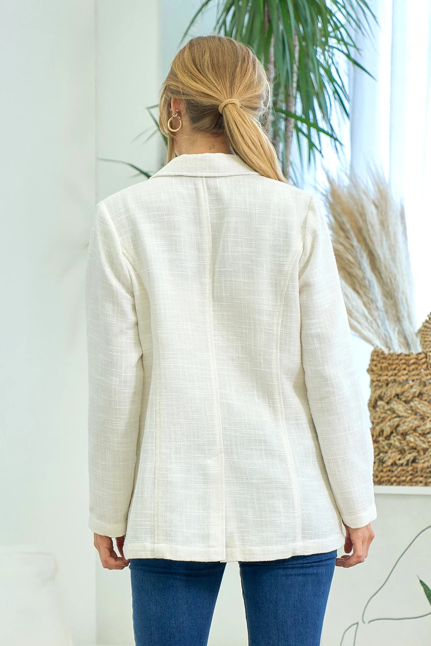 Double Breasted Blazer Double Breasted Blazer -Gustwillers Clothing Shop Double Breasted Blazer WHITE 3 61787.1711550409