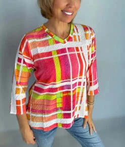 Ethyl V-Neck Blouse Tee