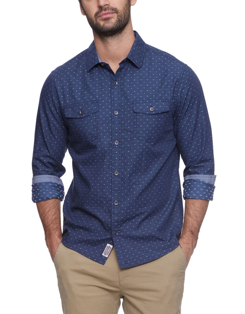 Flag & Anthem Akron Dobby Shirt Flag & Anthem Akron Dobby Shirt -Gustwillers Clothing Shop Flag Anthem Akron Dobby Shirt S 1 74810.1710887629