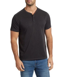 Flag & Anthem MadeFlex Momentum Slub Henley -Gustwillers Clothing Shop Flag Anthem MadeFlex Momentum Slub Henley BLACK 2 75447.1716915043