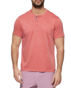 Flag & Anthem MadeFlex Momentum Slub Henley -Gustwillers Clothing Shop Flag Anthem MadeFlex Momentum Slub Henley CORAL 1 07854.1716915039