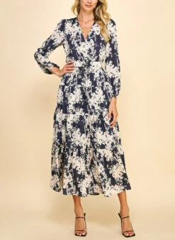 Floral Long Sleeve Maxi Dress