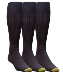 Gold Toe Canterbury Over The Calf Extended Sock 3PK -Gustwillers Clothing Shop Gold Toe Canterbury Over the Calf Extended Sock 3PK BLACK 1 50606.1710891967