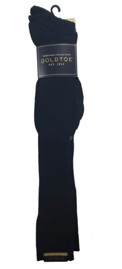 Gold Toe Canterbury Over The Calf Extended Sock 3PK -Gustwillers Clothing Shop Gold Toe Canterbury Over the Calf Extended Sock 3PK BLACK 3 90158.1710891969