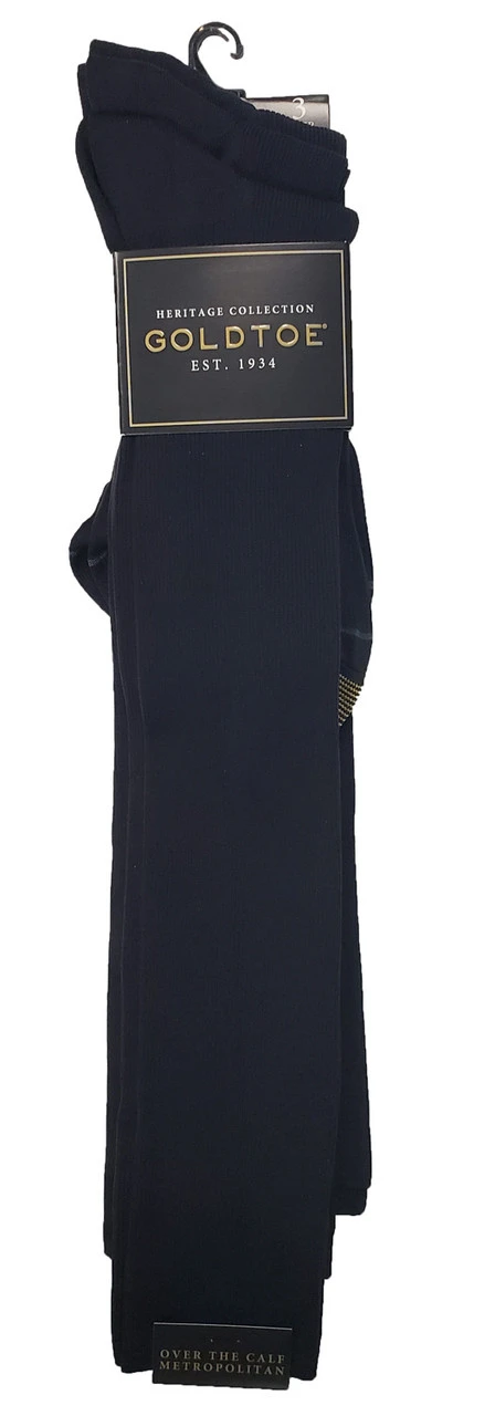 Gold Toe Men's Over the Calf Metropolitan Dress Socks 3Pk Gold Toe Men's Over The Calf Metropolitan Dress Socks 3Pk -Gustwillers Clothing Shop Gold Toe Men s Over the Calf Metropolitan Dress Socks 3Pk NAVY 2 12045.1710890406