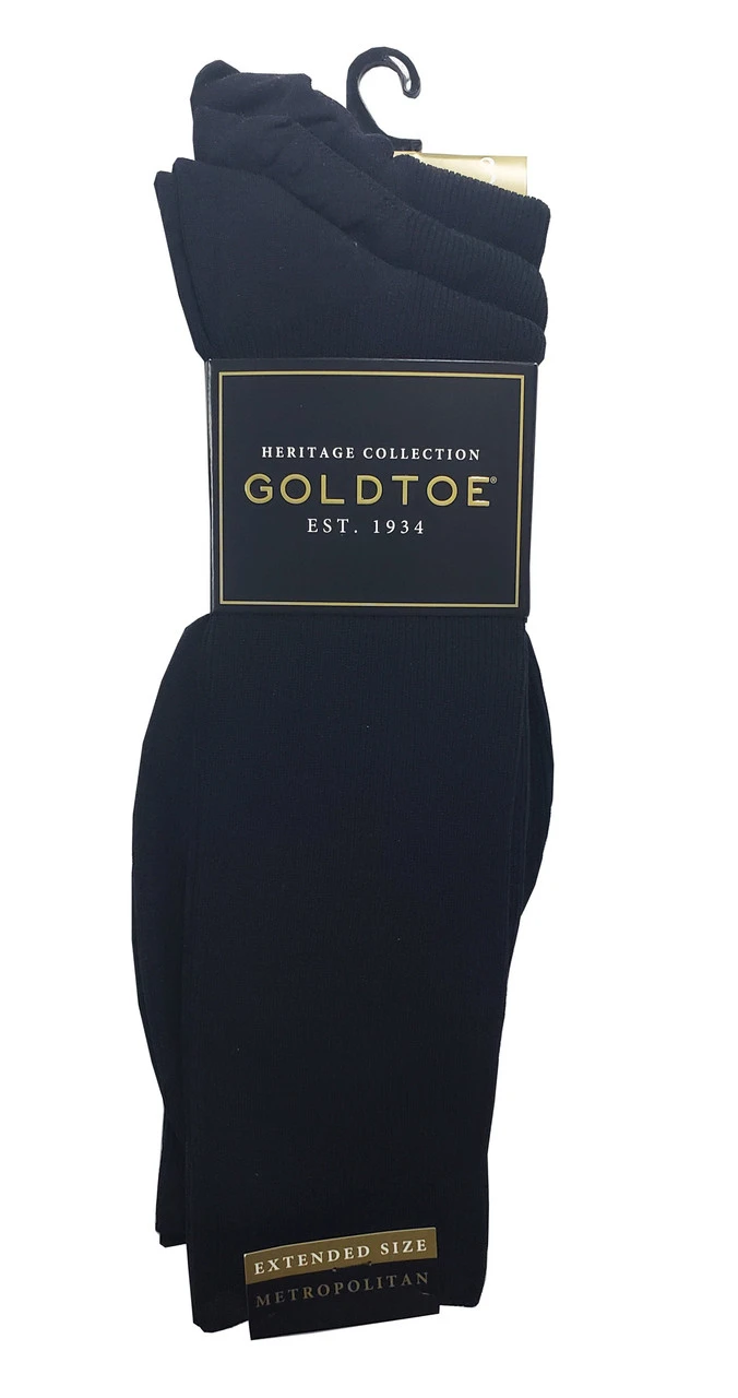 Gold Toe Metropolitan Dress Sock Crew Length King Size 3PK Gold Toe Metropolitan Dress Sock Crew Length King Size 3PK -Gustwillers Clothing Shop Gold Toe Metropolitan Dress Sock Crew Length King Size 3PK BLACK 2 69655.1710888256