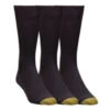 Gold Toe Metropolitan Dress Sock Crew Length King Size 3PK
