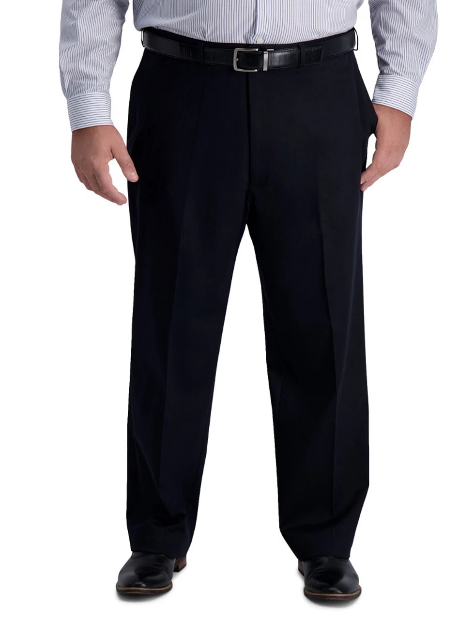 Haggar Big & Tall Flat Front Premium Stretch Khaki Haggar Big & Tall Flat Front Premium Stretch Khaki -Gustwillers Clothing Shop Haggar Big Tall Flat Front Premium Stretch Khaki BLACK 1 21795.1716493645