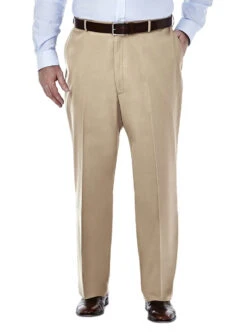 Haggar Big & Tall Premium No Iron Flat Front Khaki -Gustwillers Clothing Shop Haggar Big Tall Premium No Iron Flat Front Khaki KHAKI 1 09102.1710528001