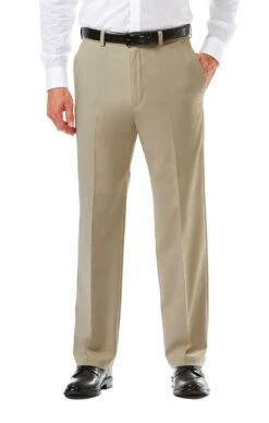 Haggar Flat Front Cool 18 Pro Pant -Gustwillers Clothing Shop Haggar Flat Front Cool 18 Pro Pant KHAKI 1 82866.1711653361