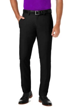 Haggar Flat Front Cool 18® Pro Slim Fit Pant -Gustwillers Clothing Shop Haggar Flat Front Cool 18 Pro Slim Fit Pant BLACK 1 00332.1710531367