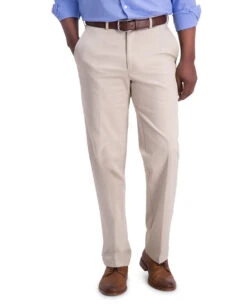 Haggar Flat Front Premium Stretch Khaki 4 Haggar Flat Front Premium Stretch Khaki -Gustwillers Clothing Shop Haggar Flat Front Premium Stretch Khaki SAND 1 84506.1710528566