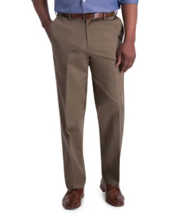 Haggar Flat Front Premium Stretch Khaki 3 Haggar Flat Front Premium Stretch Khaki -Gustwillers Clothing Shop Haggar Flat Front Premium Stretch Khaki TOAST 1 89682.1710528545