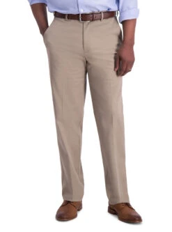 Haggar Flat Front Premium Stretch Khaki