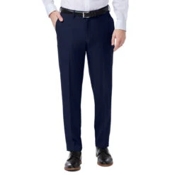 Haggar Premium Comfort Slim Fit Dress Pant -Gustwillers Clothing Shop Haggar Premium Comfort Slim Fit Dress Pant BLUE 1 61774.1710529778