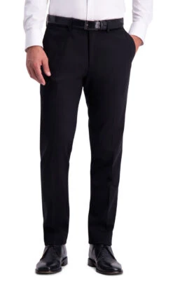 Haggar Premium Flat Front Slim Fit Pant -Gustwillers Clothing Shop Haggar Premium Flat Front Slim Fit Pant BLACK 1 07915.1710531043