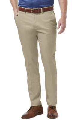 Haggar Premium Flat Front Slim Fit Pant -Gustwillers Clothing Shop Haggar Premium Flat Front Slim Fit Pant KHAKI 1 16472.1710530961