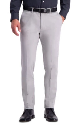 Haggar Premium Flat Front Slim Fit Pant -Gustwillers Clothing Shop Haggar Premium Flat Front Slim Fit Pant LTGREY 1 42986.1710530935