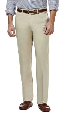 Haggar Premium Flat Front Straight Fit Khaki -Gustwillers Clothing Shop Haggar Premium Flat Front Straight Fit Khaki KHAKI 1 62728.1710530622