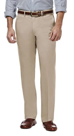 Haggar Premium Flat Front Straight Fit Khaki -Gustwillers Clothing Shop Haggar Premium Flat Front Straight Fit Khaki SAND 1 52773.1710530594
