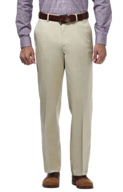 Haggar Premium No Iron Flat Front Khaki -Gustwillers Clothing Shop Haggar Premium No Iron Flat Front Khaki KHAKI 1 63881.1710529925