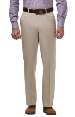 Haggar Premium No Iron Flat Front Khaki -Gustwillers Clothing Shop Haggar Premium No Iron Flat Front Khaki SAND 1 49830.1710529901