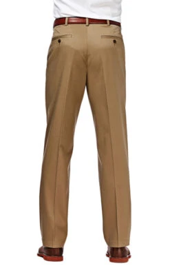 Haggar Premium No Iron Flat Front Khaki -Gustwillers Clothing Shop Haggar Premium No Iron Flat Front Khaki S 3 65736.1710529870