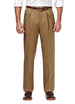 Haggar Premium Pleated No Iron Khaki -Gustwillers Clothing Shop Haggar Premium Pleated No Iron Khaki BRKHAKI 1 22662.1710528497