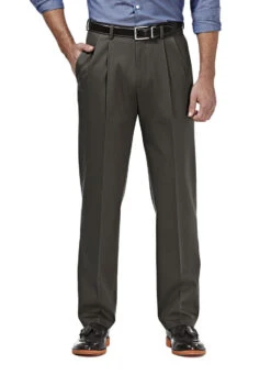 Haggar Premium Pleated No Iron Khaki -Gustwillers Clothing Shop Haggar Premium Pleated No Iron Khaki DRKGREY 1 66855.1710528458