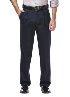 Haggar Premium Pleated No Iron Khaki -Gustwillers Clothing Shop Haggar Premium Pleated No Iron Khaki NAVY 1 04838.1710528417