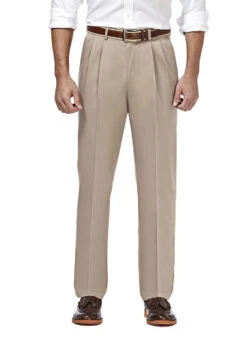 Haggar Premium Pleated No Iron Khaki -Gustwillers Clothing Shop Haggar Premium Pleated No Iron Khaki SAND 1 49680.1710528396