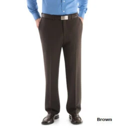 Haggar Repreve Flat Front Dress Pant 6 Haggar Repreve Flat Front Dress Pant -Gustwillers Clothing Shop Haggar Repreve Flat Front Dress Pant BROWN 1 85869.1710529608