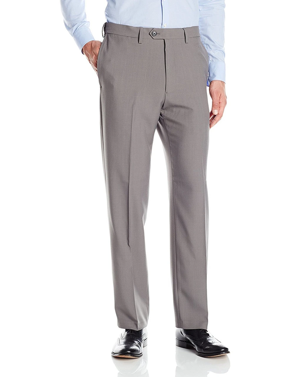Haggar Repreve Flat Front Dress Pant Haggar Repreve Flat Front Dress Pant -Gustwillers Clothing Shop Haggar Repreve Flat Front Dress Pant HTRGREY 1 90881.1710529577