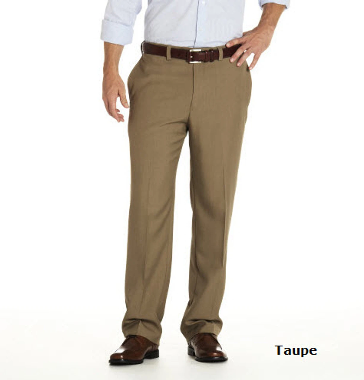 Haggar Repreve Flat Front Dress Pant Haggar Repreve Flat Front Dress Pant -Gustwillers Clothing Shop Haggar Repreve Flat Front Dress Pant TAUPE 1 05967.1710529515