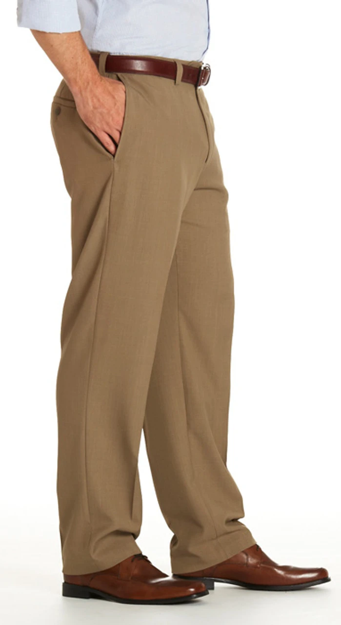 Haggar Repreve Flat Front Dress Pant Haggar Repreve Flat Front Dress Pant -Gustwillers Clothing Shop Haggar Repreve Flat Front Dress Pant TAUPE 2 22646.1710529542