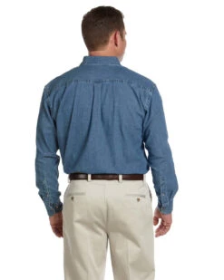 Harriton Men's Long Sleeve Denim Shirt 2 Harriton Men's Long Sleeve Denim Shirt -Gustwillers Clothing Shop Harriton Men s Long Sleeve Denim Shirt S 3 55682.1710860856