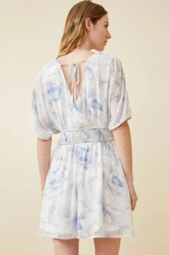 Hayden Floral Smocked Surplice Dress -Gustwillers Clothing Shop Hayden Floral Smocked Surplice Dress OFFWHITE 2 79846.1714678851