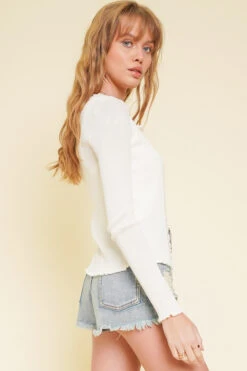 Hem & Thread Cabbage Hem Cardigan 2 Hem & Thread Cabbage Hem Cardigan -Gustwillers Clothing Shop Hem Thread Cabbage Hem Cardigan OFFWHT 2 10796.1710520046