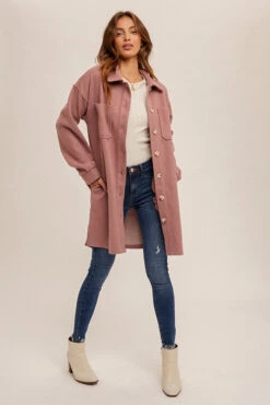 Lined Longline Shacket -Gustwillers Clothing Shop Lined Longline Shacket GRAPE 4 85312.1710517738