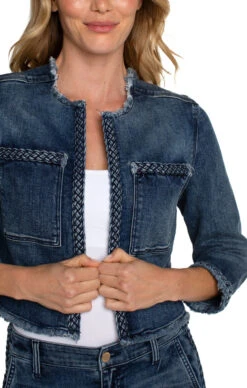 Liverpool Braid Detail Denim Jacket -Gustwillers Clothing Shop Liverpool Braid Detail Denim Jacket PONDERAY 3 52773.1711550588