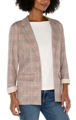 Liverpool Plaid Boyfriend Blazer -Gustwillers Clothing Shop Liverpool Plaid Boyfriend Blazer LAVAFLOW 2 63736.1711550093