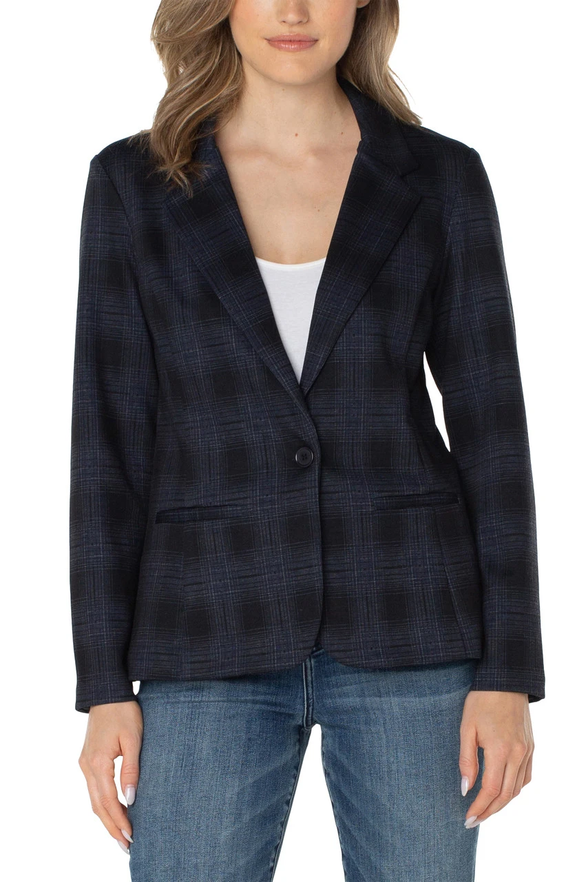 Liverpool Plaid Fitted Blazer Liverpool Plaid Fitted Blazer -Gustwillers Clothing Shop Liverpool Plaid Fitted Blazer PLAID 1 49939.1711550133
