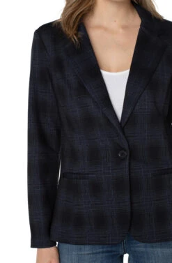 Liverpool Plaid Fitted Blazer 4 Liverpool Plaid Fitted Blazer -Gustwillers Clothing Shop Liverpool Plaid Fitted Blazer PLAID 4 22521.1711550141