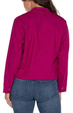 Liverpool Utility Cropped Jacket -Gustwillers Clothing Shop Liverpool Utility Cropped Jacket FUCHSIA 2 46064.1711550465
