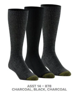 Mens Gold Toe Fluffy Crew Socks - 3 Pack -Gustwillers Clothing Shop Mens Gold Toe Fluffy Crew Socks 3 Pack ASST14 1 89736.1717462734