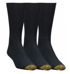 Mens Gold Toe Fluffy Crew Socks - 3 Pack -Gustwillers Clothing Shop Mens Gold Toe Fluffy Crew Socks 3 Pack BLACK 1 43367.1717462732
