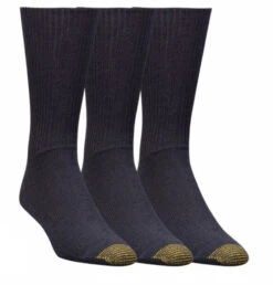 Mens Gold Toe Fluffy Crew Socks - 3 Pack